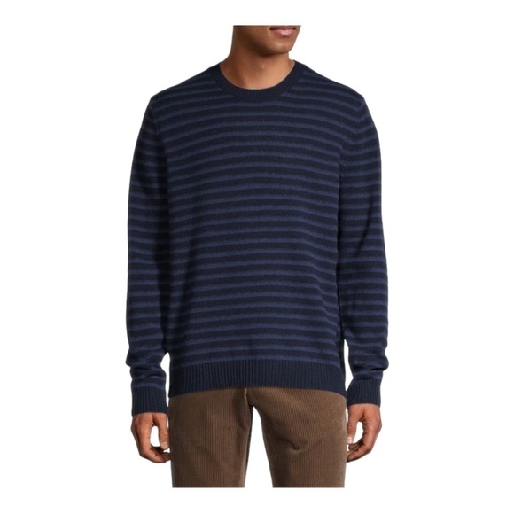 Vince Shadow Stripe Wool Crewneck Sweater - Picture 1 of 10